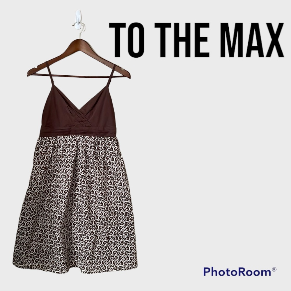 To the Max brown cotton sundress with pockets
